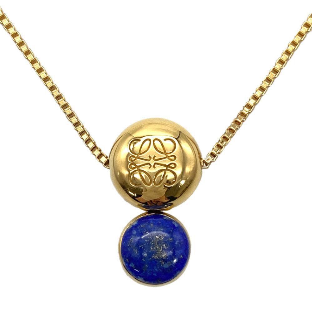 LOEWE Silver Lapis Necklace